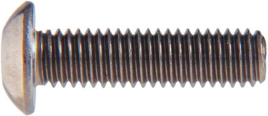 Metal screw on a white background