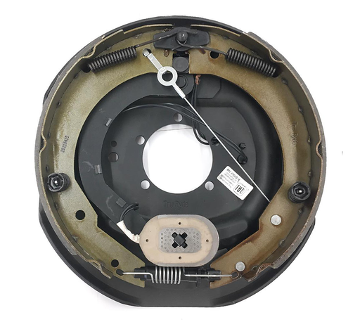 Brake drum assembly on a white background